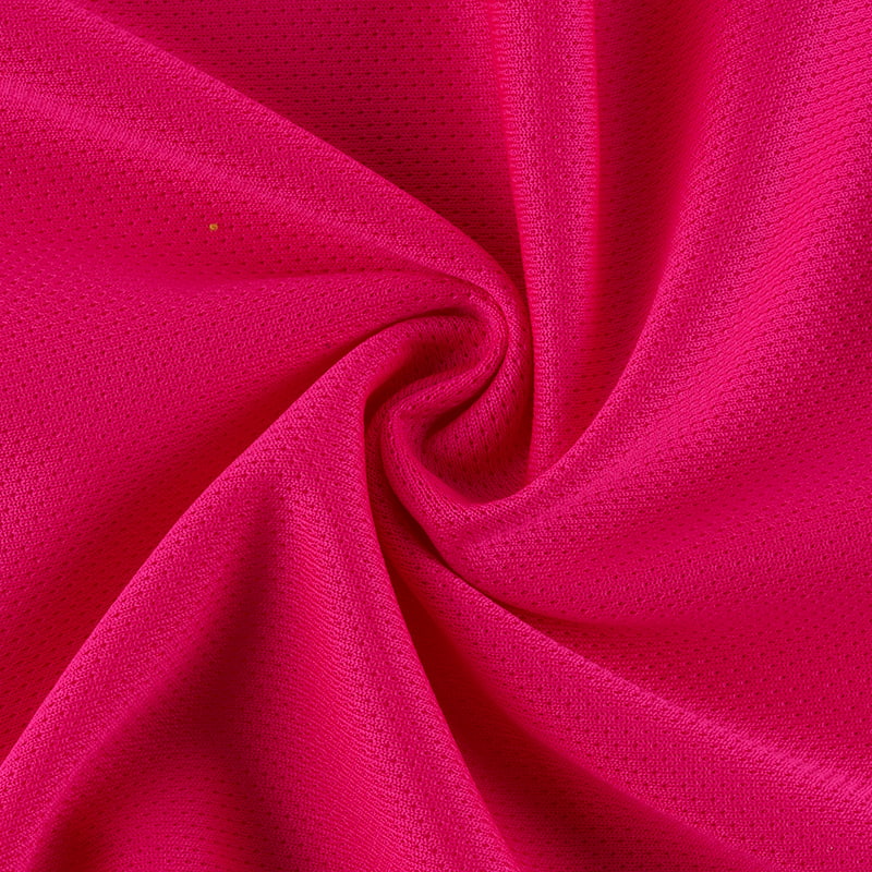 梅红色针孔双面网布